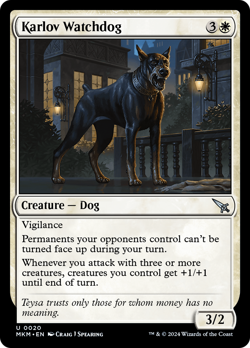 Karlov Watchdog 20 FOIL MKM Murders at Karlov Manor MTG Magic LP - Image 1
