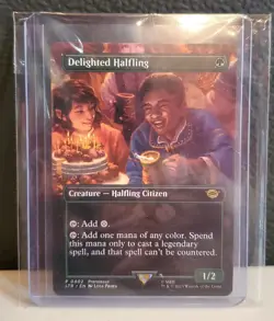 Delighted Halfling MTG - LOTR Tales of Middle-Earth 402 Regular NM - Image 1