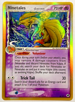 Pokemon Ninetales (Delta Species) 8/101 Dragon Frontiers Holo Rare NM - Image 1