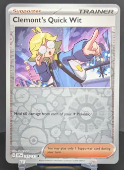Pokemon Clemont's Quick Wit #167/191 English Surging Sparks Reverse Holo - Image 1