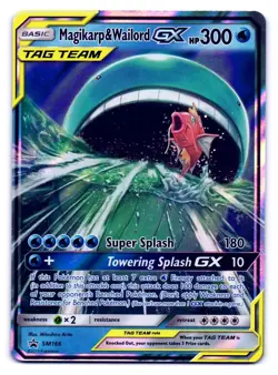 Magikarp & Wailord GX SM166 Promo SM Black Star Promos Pokemon NM - Image 1