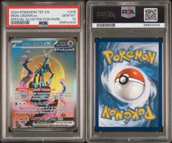 2024 POKEMON TEMPORAL FORCES #206 IRON CROWN EX SPECIAL ILLUSTRATION RARE PSA 10 - Image 3