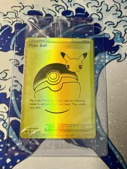 Sealed Trainer Poke Ball SWSH146 Gold Holo Foil Promo Pokemon Card 25th Anniv - Image 1