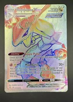 Rayquaza VMAX 217/203 Rainbow Secret Rare Evolving Skies Pokemon Card - Image 1
