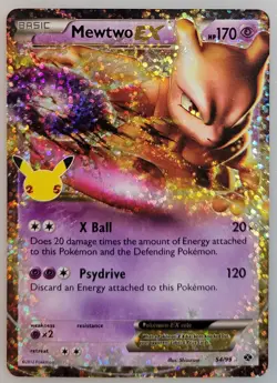 Mewtwo EX 54/99 Pokemon Celebrations: Classic Collection Holo NM - Image 1