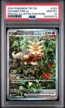 Gouging Fire ex 204/162 Special Illustration Rare Pokemon Temporal Forces PSA 10 - Image 1