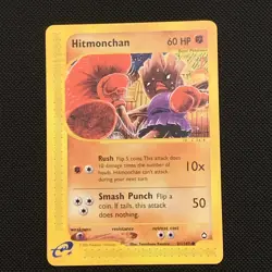 Hitmonchan 81/147 Aquapolis 2002 Reverse Holo E-Series Vintage Pokemon Card TCG - Image 1