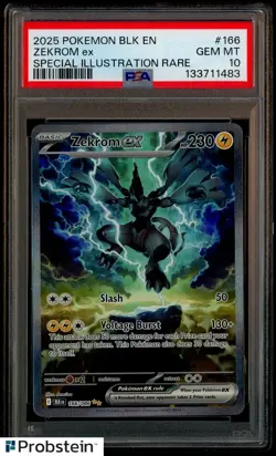 2025 Pokemon BLK EN Special Illustration Rare #166 Zekrom ex PSA 10 GEM MINT - Image 1