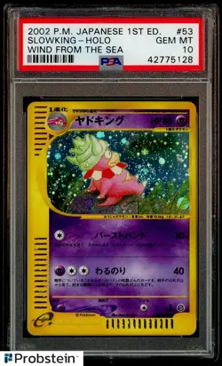 2002 Pokemon Japanese 1st Edition Wind From The Sea #53 Slowking Holo PSA 10 GEM - Image 1