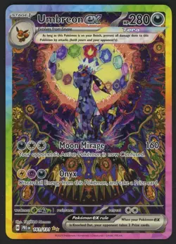 Pokemon Scarlet & Violet Prismatic Evolutions #161/131 Umbreon ex SIR Sunbreon - Image 1