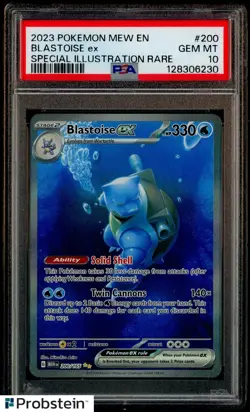 2023 Pokemon MEW EN Special Illustration Rare #200 Blastoise ex PSA 10 GEM MINT - Image 1