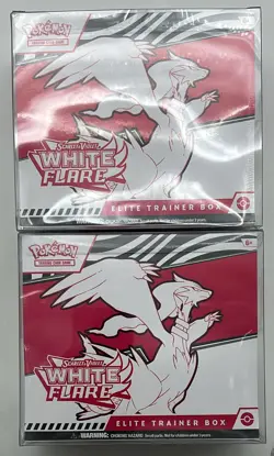 Lot of (2) Pokemon TCG White Flare Elite Trainer Boxes SEALED NEW - Image 1