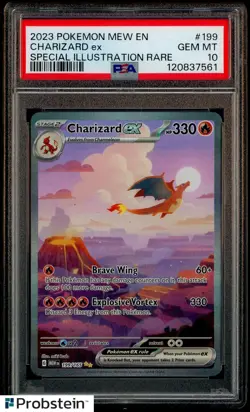 2023 Pokemon MEW EN Special Illustration Rare #199 Charizard ex PSA 10 GEM MINT - Image 1