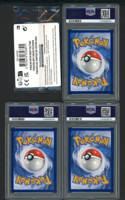 Lot (4) PSA 9 Sequential Pokemon X Van Gogh Pikachu With Grey Felt Hat + Raw - Image 2