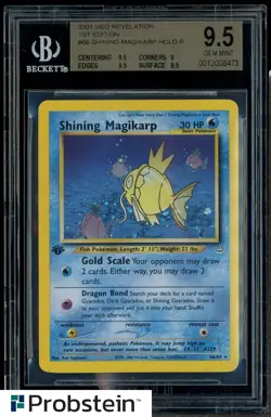 2001 Pokemon Neo Revelation 1st Edition #66 Shining Magikarp Holo BGS 9.5 - Image 1