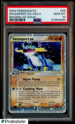 2004 Pokemon EX Magma vs Aqua #95 Swampert EX Holo PSA 10 GEM MINT - Image 1