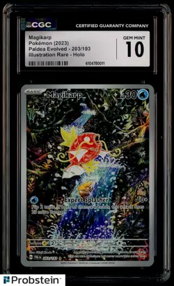2023 Pokemon SV02 Paldea Evolved en #203/193 MAGIKARP Rare CGC 10 GEM MINT - Image 1