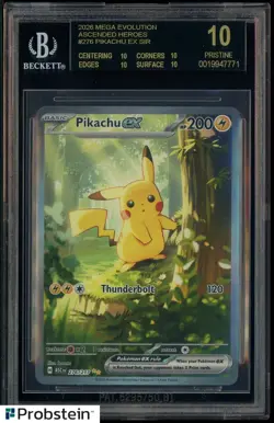 2026 Pokemon Mega Evolution Ascended Heroes 276 Pikachu Ex BGS 10 BLACK LABEL - Image 1