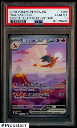 2023 Pokemon Mew En Special Illustration Rare #199 Charizard ex PSA 10 GEM MINT - Image 1