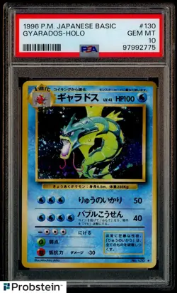 1996 Pokemon Japanese Basic #130 Gyarados Holo PSA 10 GEM MINT - Image 1