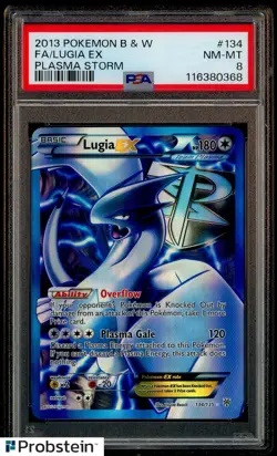 2013 Pokemon B & W Plasma Storm #134 Lugia Ex FA PSA 8 NM-MT - Image 1