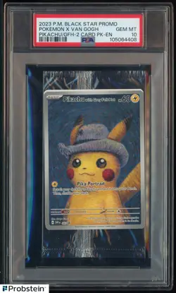 Pokemon Pikachu With Grey Felt Hat Van Gogh 085 Graded Sealed Promo PSA 10 - Image 1