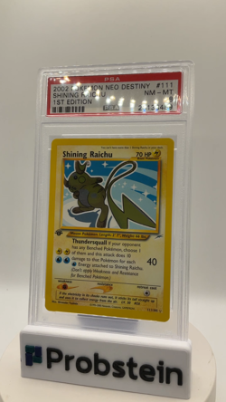 2002 Pokemon Neo Destiny 1st Edition #111 Shining Raichu PSA 8 NM-MT - Image 2