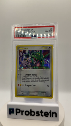 2005 Pokemon Ex Emerald #9 Rayquaza Reverse Foil PSA 8 NM-MT - Image 2