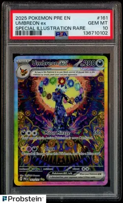 2025 Pokemon PRE EN Special Illustration Rare #161 Umbreon ex PSA 10 GEM MINT - Image 1