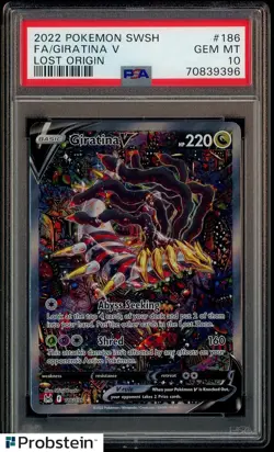 2022 POKEMON SWSH LOST ORIGIN #186 GIRATINA V FA FULL ART PSA 10 GEM MINT - Image 1