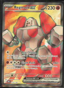 Regirock ex 214/182 SV10: Destined Rivals Ultra Rare NM Pokemon TCG - Image 1