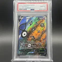 Unown V (Alternate Full Art) 177/195 Silver Tempest Pokemon PSA 10 - Image 1