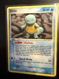 Pokemon TCG Squirtle Ditto Delta Species Card 64/113 Common 2005. - Image 2