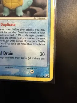 Pokemon TCG Squirtle Ditto Delta Species Card 64/113 Common 2005. - Image 5