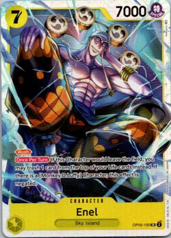 Enel OP05-100 SR Awakening of The New Era OP-05 One Piece Card English - Image 1
