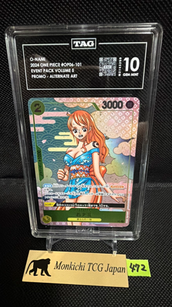 TAG GEM MINT 10 O-Nami OP06-101 R 2nd COMPLETE GUIDE Promo ONE PIECE jp② - Image 1