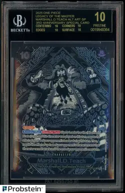 One Piece Marshall.D.Teach 3rd Ann Special Silver OP09-093 BGS 10 BLACK LABEL - Image 1