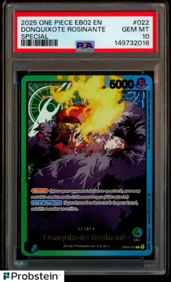2025 One Piece EB02 Anime 25th EN Special #022 Donquixote Rosinante PSA 10 - Image 1