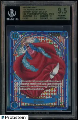 2026 One Piece OP09-052 3rd Anniversary Special Card Buggy Gold SP BGS 9.5 - Image 1
