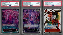 Lot of (3) One Piece EN 3rd 2nd & 1st Anniversary Winner Set Luffy Shanks PSA 10 - Image 1