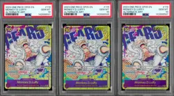 Lot of (3) 2023 One Piece EN Alternate Art #119 Monkey D Luffy PSA 10 GEM MINT - Image 1
