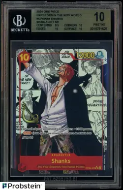 2024 One Piece Emperors in The New World OP09004 Shanks Manga BGS 10 PRISTINE - Image 1