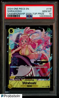 2024 One Piece EN Championship Top Prize #116 Shirahoshi PSA 10 GEM MINT - Image 1