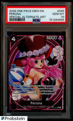 2026 ONE PIECE EB03 HEROINES EDITION #045 PERONA SPECIAL ALTERNATE ART PSA 10 - Image 1