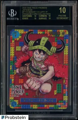 2025 One Piece Promos JPN P110 Monkey D. Luffy Premium Card BGS 10 BLACK LABEL - Image 1