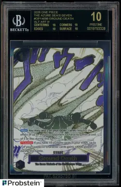2026 One Piece The Azure Sea's Seven OP14-096 Ground Death BGS 10 BLACK LABEL - Image 1