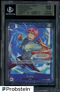 2022-24 One Piece Promos OP02098 Koby P Treausre Cup 2024 Top 64 BGS 10 PRISTINE - Image 1