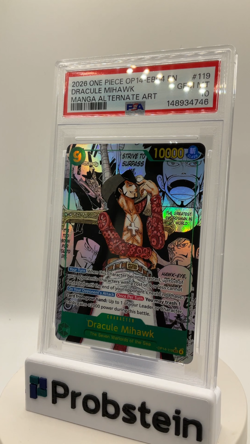 2026 One Piece OP14-EB04 EN Manga Alternate Art #119 Dracule Mihawk PSA 10 - Image 2