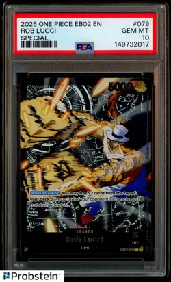 2025 One Piece EB02 Anime 25th EN Special #079 Rob Lucci PSA 10 GEM MINT - Image 1
