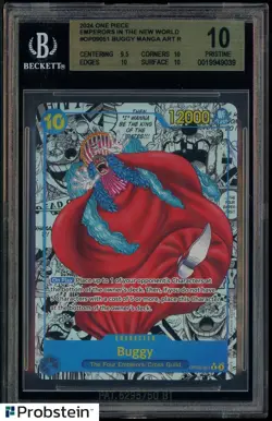 2024 One Piece Emperors in The New World OP09051 Buggy Manga Art BGS 10 PRISTINE - Image 1